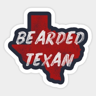 The Bearded Texan Red Sticker